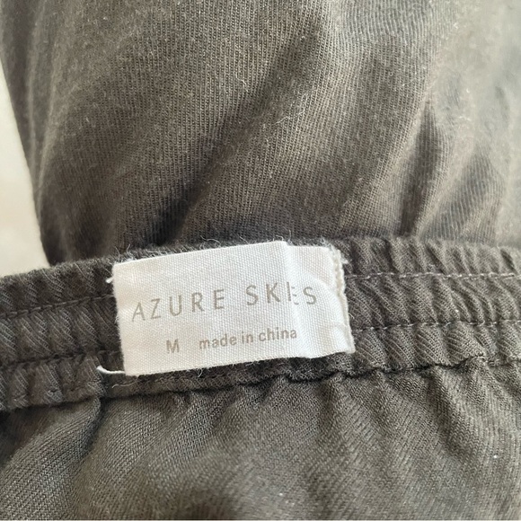 Azure Skies Tabata Strapless Jumpsuit Playsuit Romper Olive Green Size Medium - Picture 11 of 12